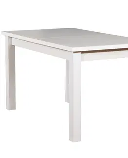 Jedálenské stoly Rozkladací stôl  ST28 120/160x80cm biely laminat