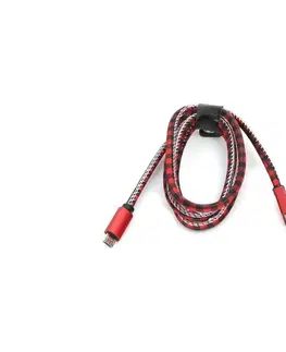 Predlžovacie káble  USB kábel USB A / Micro USB konektor 1m červená 