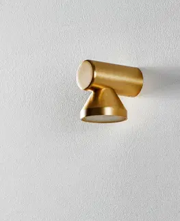 Nástenné svietidlá Pujol Iluminación Nástenné LED svietidlo Key, 1-pl., matná zlatá