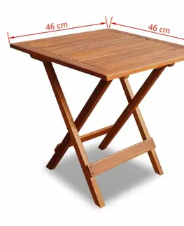 Záhradné stoly Záhradný odkladací stolík akáciové drevo Dekorhome