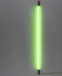 Nástenné svietidlá SELETTI Nástenné LED svetlo Linea Gold, zelená