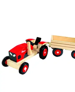 Drevené vláčiky Bino Traktor - Zetor               