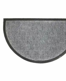 Koberce a koberčeky HOME ELEMENTS Gumová rohožka polkruh šedá, 45 x 75 cm