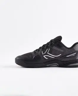 pánske tenisky Pánska tenisová obuv TS990 na antuku čierna