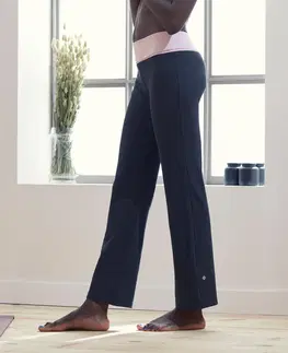 nohavice Dámske nohavice na jogu sivo-ružové
