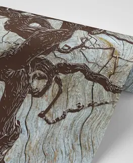 Samolepiace tapety Samolepiaca tapeta abstraktný strom na dreve