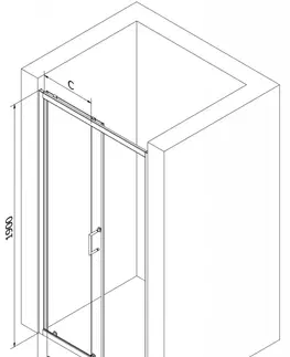 Sprchovacie kúty MEXEN - Apia posuvné sprchové dvere 100, transparent, chróm 845-100-000-01-00