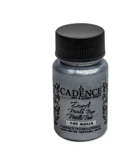 Hračky CADENCE - Farba akrylová Cadence D.Metalic, tm.strieborná,50