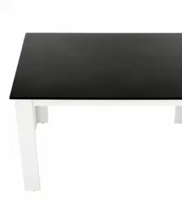 Jedálenské stoly Jedálenský stôl 120x80 KRAZ Tempo Kondela Čierna / biela