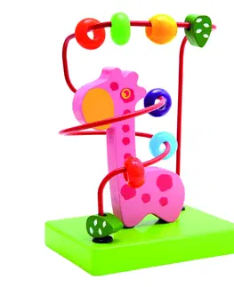 Drevené hračky Bino Motorický labyrint - žirafa