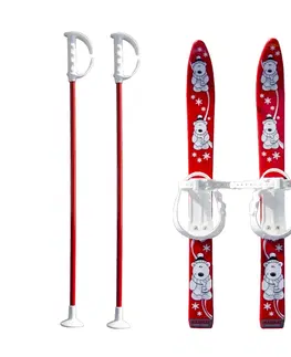 Zjazdové lyže Baby Ski 70 cm - detské plastové lyže - červené