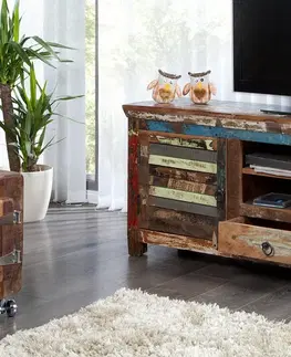 TV stolíky TV stolík IOKASTE Dekorhome Recyklované drevo