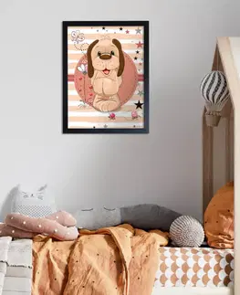 Obrazy do detskej izby Obraz so psíkom nad postieľku