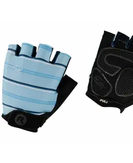 Cyklistické rukavice Dámske rukavice na kolo Rogelli STRIPE, svetlo modro-modré 010.620 XS