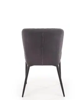 Jedálenské stoličky HALMAR K399 jedálenská stolička tmavosivá / čierna