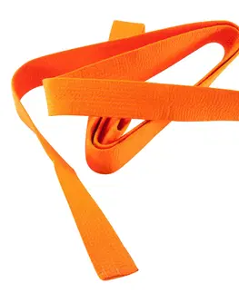 fitnes Prešívaný opasok na bojové umenia 2,8 m oranžový