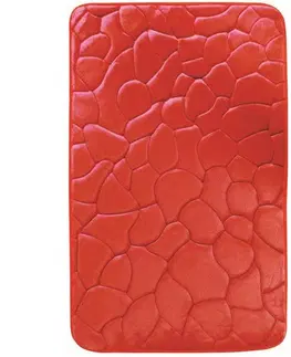 Koberce a koberčeky VOPI Kúpeľňová predložka s pamäťovou penou Kamene červená, 50 x 80 cm