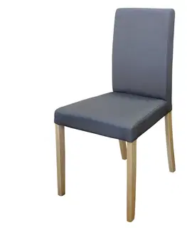 Jedálenské stoličky Stolička PRIMA sivá/svetlé nohy