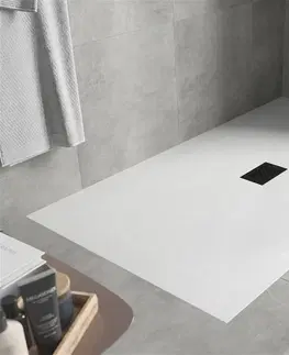 Vane MEXEN/S - Hugo sprchová vanička SMC 180x100, biela, krytka čierna 42101018-B