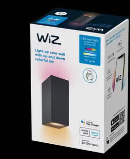 SmartHome bodové svetlá WiZ WiZ LED nástenné svietidlo Up&Down, čierne