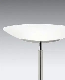 Stojacie lampy Knapstein Vysokokvalitné LED stojacia lampa Mika nikel-chróm