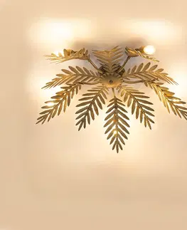 Stropne svietidla Vintage stropné svietidlo 5 svetlé zlaté - Botanica