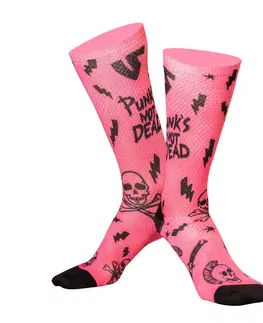 Pánske ponožky Ponožky Undershield Punk's Not Dead ružová 37/41