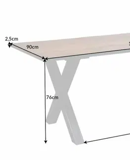 Jedálenské stoly Jedálenský stôl IDAIA X Dekorhome 180x90x76 cm