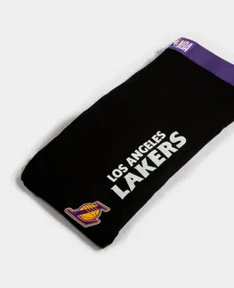 nohavice Detské 3/4 legíny na basketbal NBA Los Angeles Lakers 500 čierne