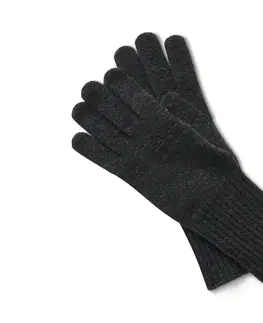 Gloves & Mittens Pletené rukavice s vlnou, antracitové