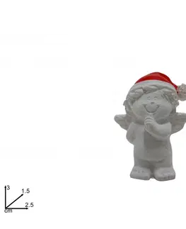 Sošky, figurky - anjeli MAKRO - Anjel vianočný 3cm rôzne druhy