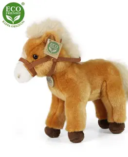 Plyšové hračky RAPPA - Plyšový kôň hnedý stojaci 30 cm ECO-FRIENDLY