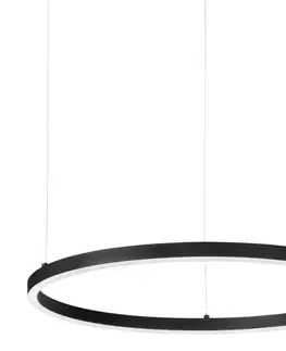 Svietidlá Ideal Lux Ideal Lux - LED Luster na lanku ORACLE SLIM LED/32W/230V pr. 50 cm čierna 