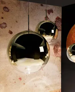 Závesné svietidlá Tom Dixon Tom Dixon Mirror Ball závesné LED Ø 25 cm zlatá