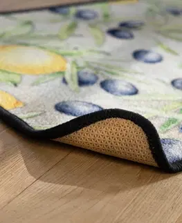 Koberce Kuchynský koberec s motívom citrónov a olív