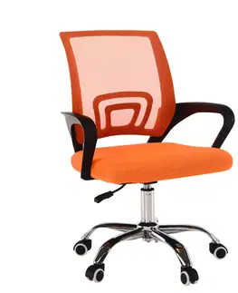 Kancelárske kreslá Kancelárska stolička, oranžová/čierna, DEX 2 NEW