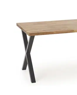 Jedálenské stoly HALMAR Apex 120 M jedálenský stôl dub prírodný / čierna