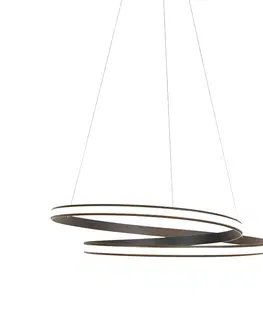 Zavesne lampy Moderné závesné svietidlo čierne 74 cm vrátane LED - Rowan