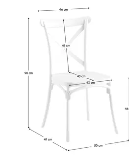 Záhradné stoličky a kreslá Stohovateľná stolička, biela, SAVITA