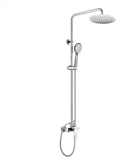 Kúpeľňové batérie MEREO - Dita sprchová batéria s hlavovou guľatou slim sprchou, nerez CBE60104SCD