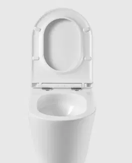 Záchody DEANTE Podstavný rám, pre závesné WC misy + SLIM tlačidlo černé + WC INVENA LIMNOS WITH SOFT  se sedlem RIMLESS CST_WC01 N51P LI1