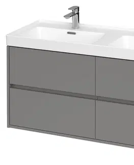 Kúpeľňa CERSANIT - SET B285 CREA 120, šedá matná (skrinka + umývadlo) S801-324