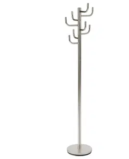 Nemý sluha Kovový vešiak 80609-07 Ron, brúsený nikel, 175 cm 