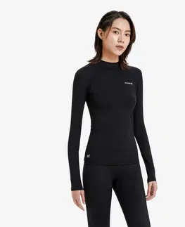 surf Dámske tričko proti UV žiareniu s dlhým rukávom čierne