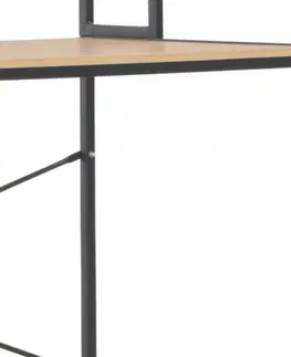Pracovné stoly Písací stôl 120x60 cm s policou Dekorhome Biela