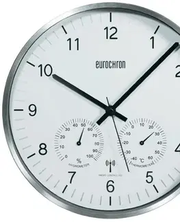 Hodiny Nástenné DCF hodiny Eurochron s teplomerom a vlhkomerom, wu64 30