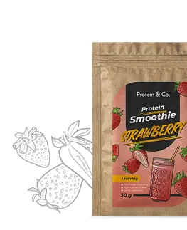 Proteíny Protein & Co. Proteín Smoothie 30 g Zvoľ príchuť: Strawberry & Raspberry