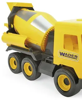 Hračky - dopravné stroje a traktory WADER -  Middle Truck domiešavač - žltý
