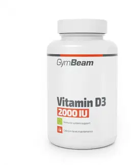 Vitamín D GymBeam Vitamín D3 2000 IU bez príchute