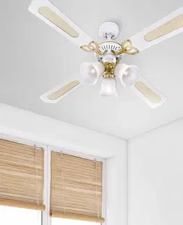 Stropné ventilátory so svetlom Westinghouse Westinghouse Princess Trio ventilátor biela 105 cm